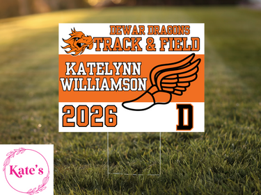 Dewar Dragons Track & Field Yard Sign